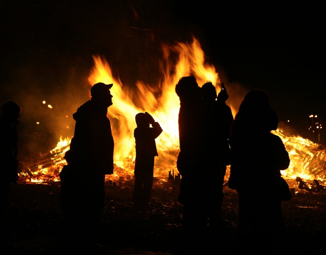 Bonfire on New Year's Eve