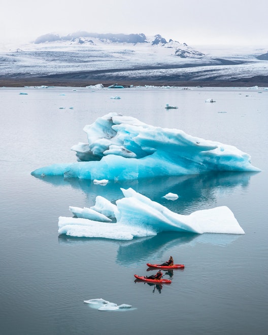 Kayaking Adventure on Jokulsarlon | Paddling through Blue Ice