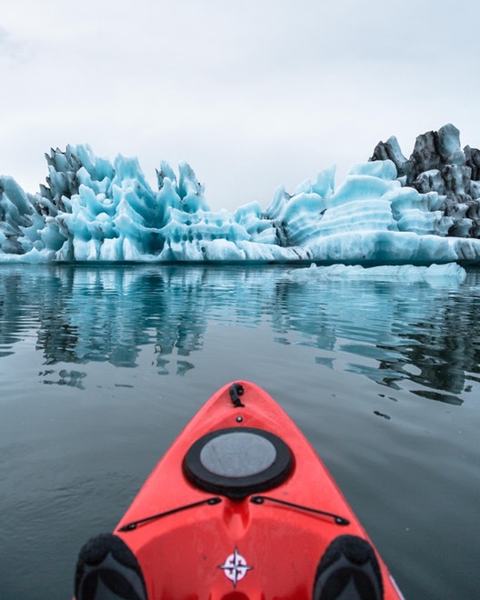 Kayaking Adventure on Jokulsarlon | Paddling through Blue Ice