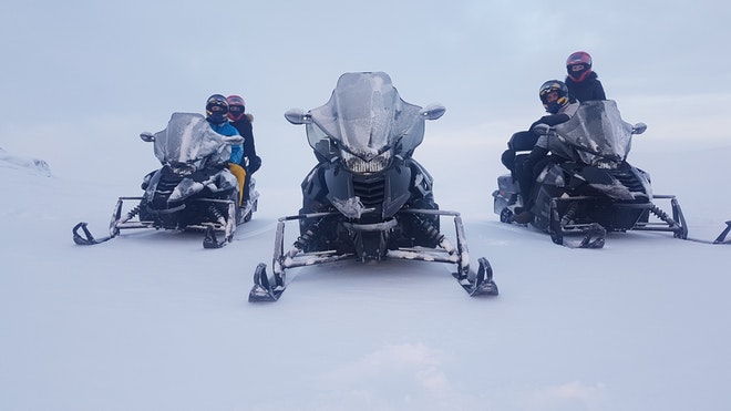 Snowmobile tour from Lake Myvatn