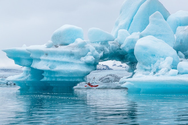 Kayaking Adventure on Jokulsarlon | Paddling through Blue Ice