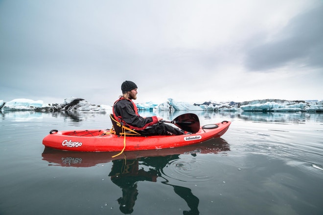 Kayaking Adventure on Jokulsarlon | Paddling through Blue Ice