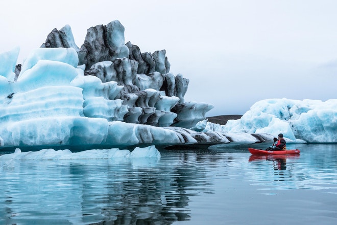 Kayaking Adventure on Jokulsarlon | Paddling through Blue Ice