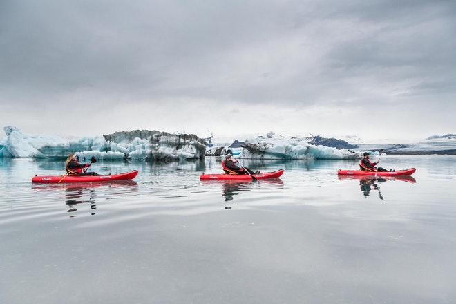 Kayaking Adventure on Jokulsarlon | Paddling through Blue Ice