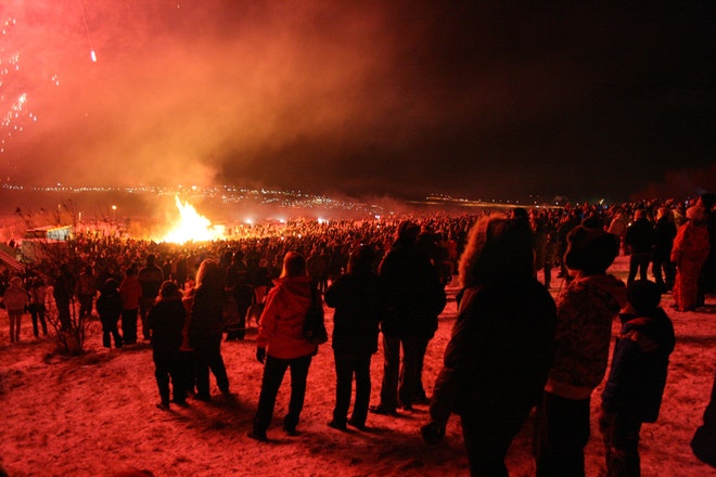 Bonfire on New Year's Eve