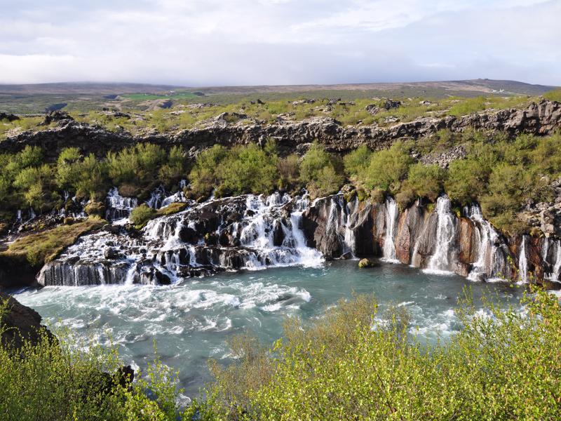 Hraunfossar and Barnafossar